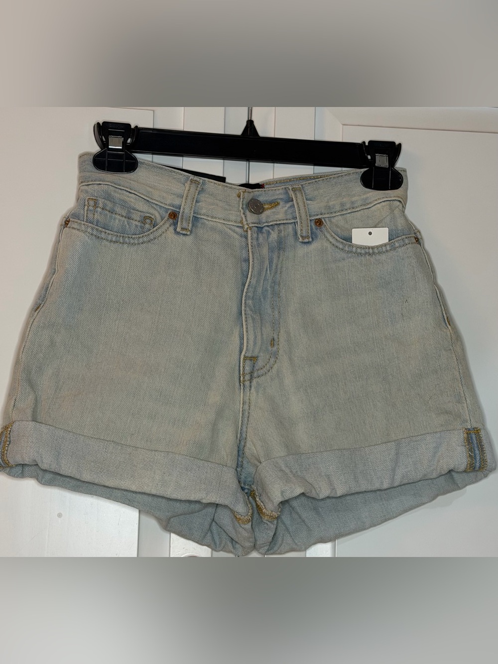 Urban Outfitters Light Blue Denim Rolled Hem Shorts